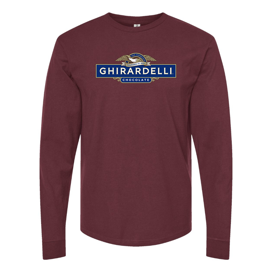 Men's Ghirardell Logo Cotton Long Sleeve T-Shirt