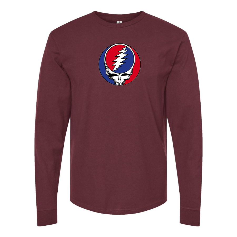 Men's Gratefu Dead Logo Cotton Long Sleeve T-Shirt