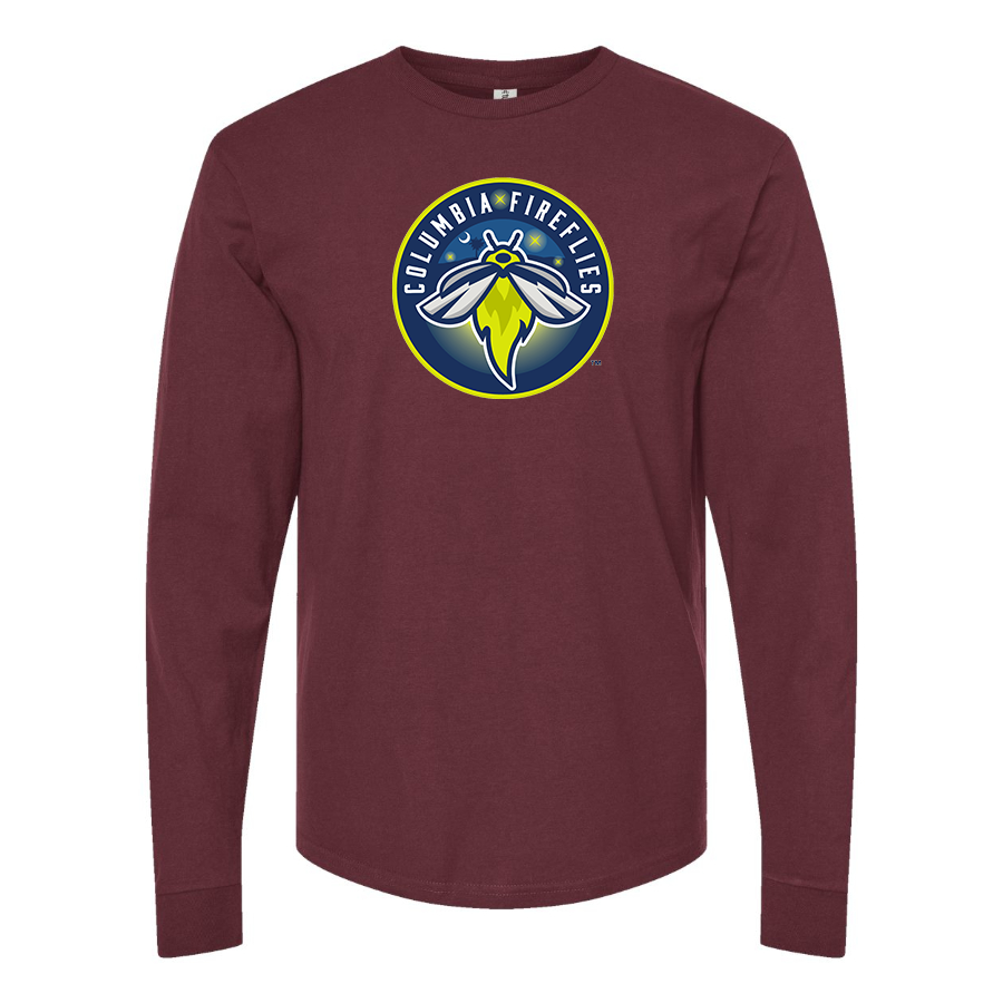 Men's Columbia Fireflies Logo Cotton Long Sleeve T-Shirt