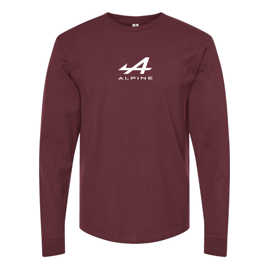 Men's Alpine Motor Logo Cotton Long Sleeve T-Shirt