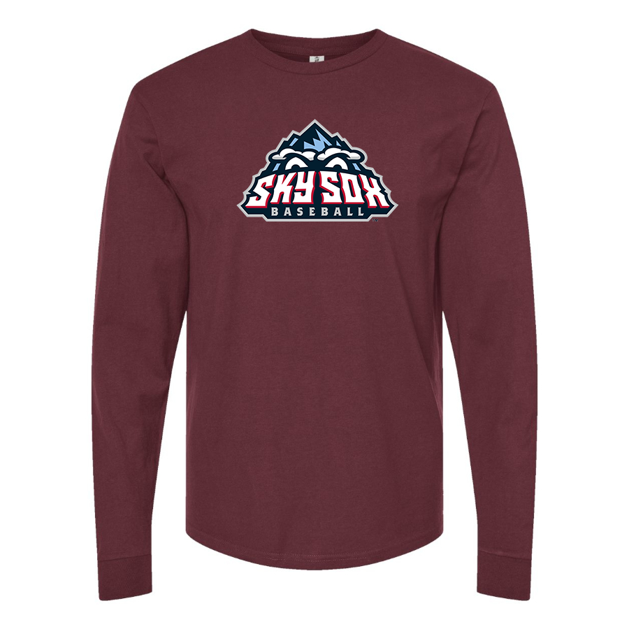 Men's Colorado Springs Sky Sox  Logo Cotton Long Sleeve T-Shirt