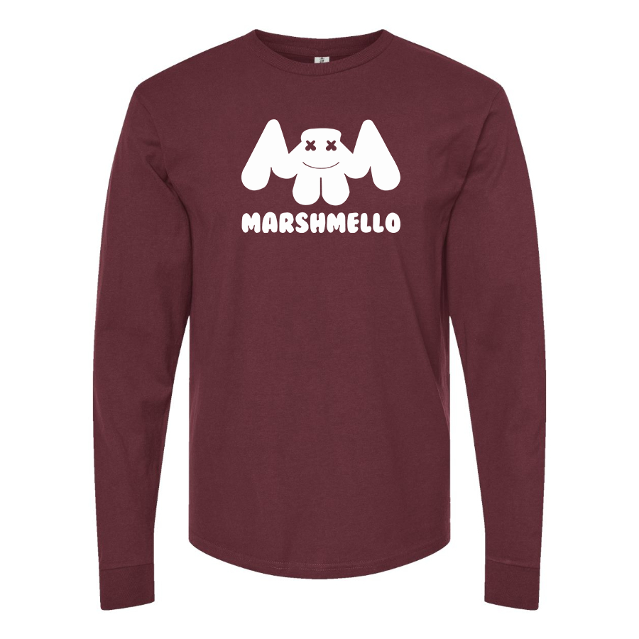 Men's Marshmello Logo Cotton Long Sleeve T-Shirt