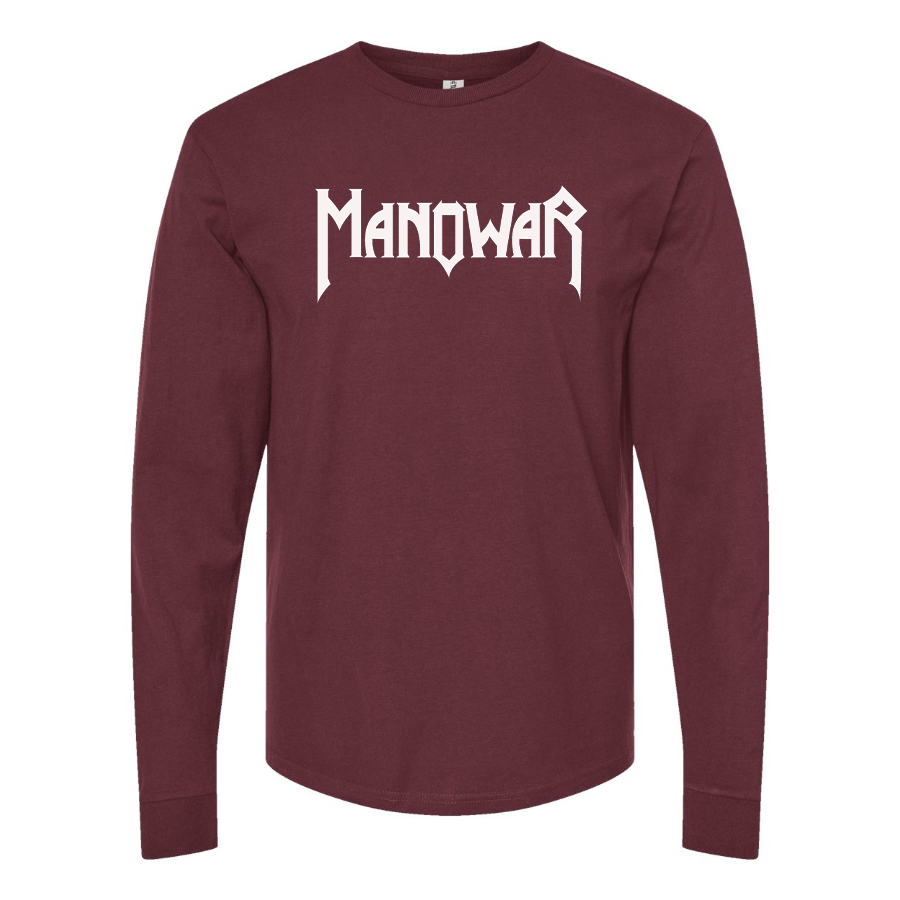 Men's Manowar Logo Cotton Long Sleeve T-Shirt