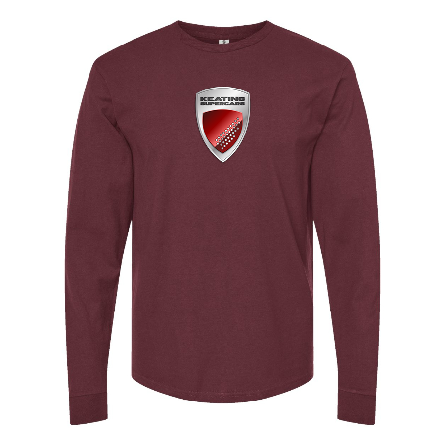Men's Keating-Supercars Logo Cotton Long Sleeve T-Shirt