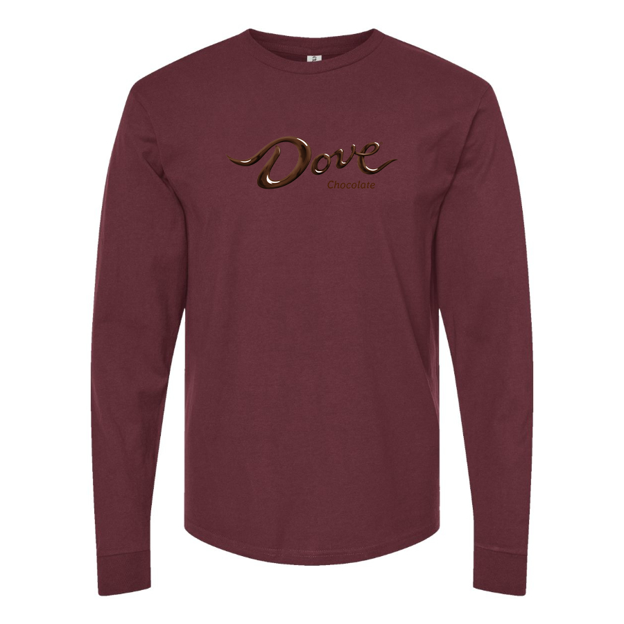 Men's Dove Сhocolate Logo Cotton Long Sleeve T-Shirt