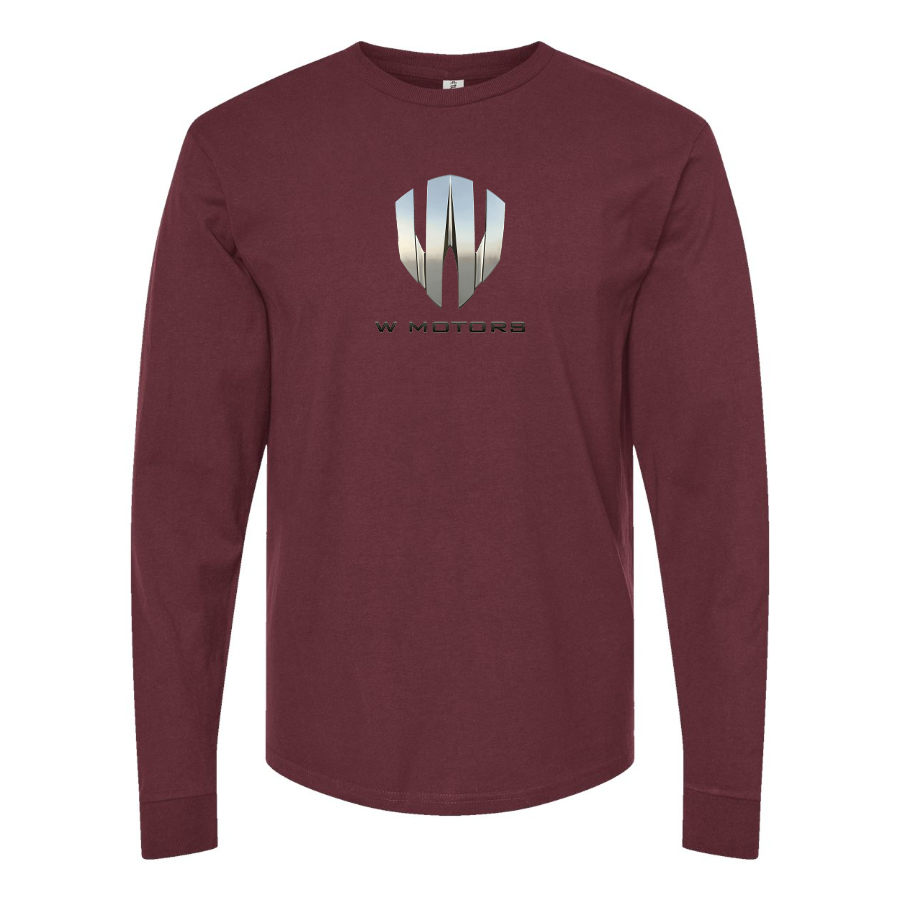 Men's W Motors Logo  Cotton Long Sleeve T-Shirt