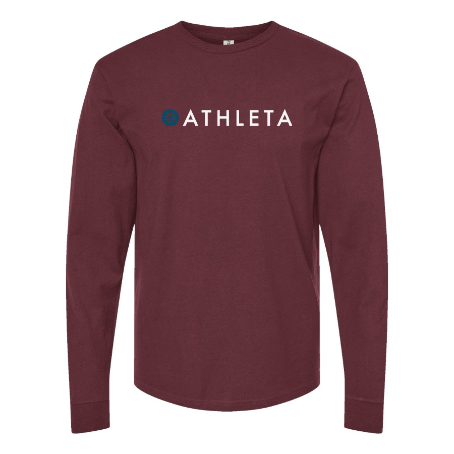 Men's Athleta Logo Cotton Long Sleeve T-Shirt