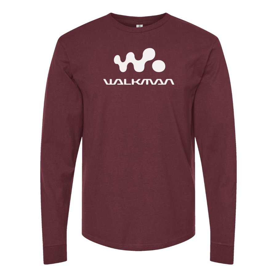 Men's Walkman Logo Cotton Long Sleeve T-Shirt