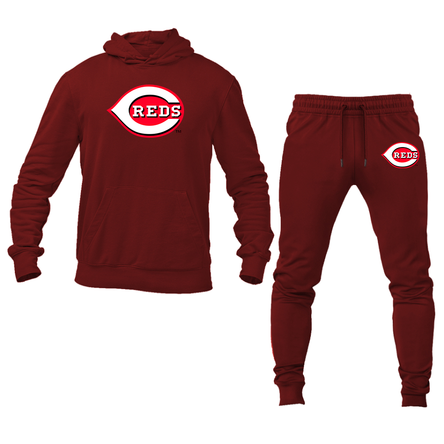 Men's Cincinnati Reds Logo Hoodie Joggers Set