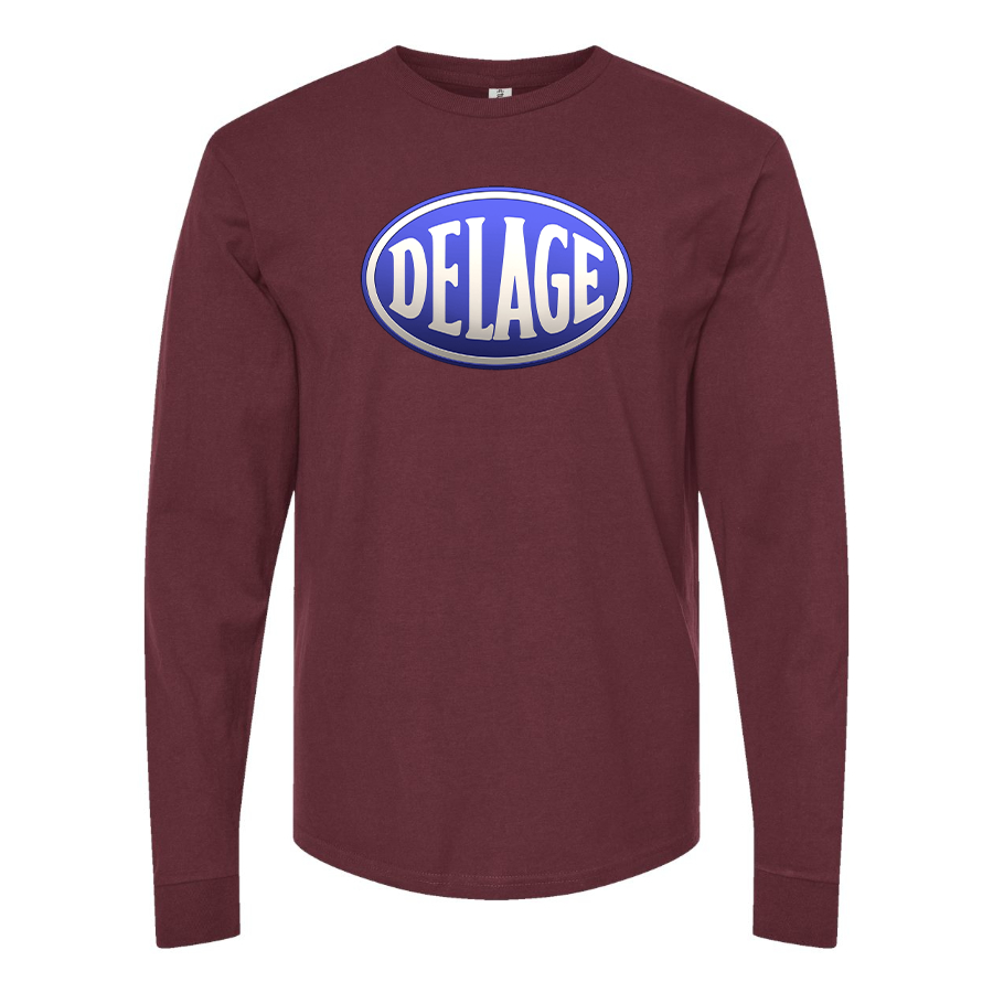 Men's Delage  Logo Cotton Long Sleeve T-Shirt