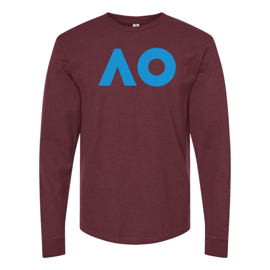 Men's Australian Open Logo Cotton Long Sleeve T-Shirt