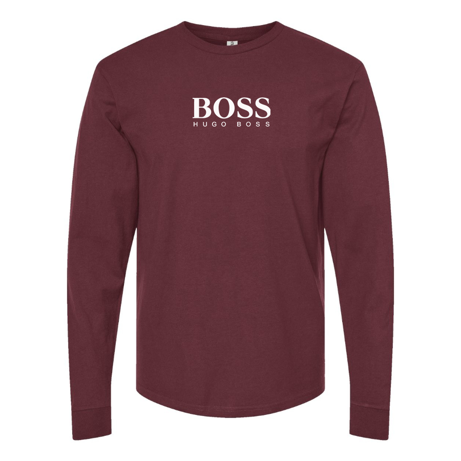 Men's Hugo Boss Logo  Cotton Long Sleeve T-Shirt