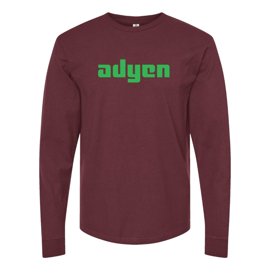 Men's Adyen Logo Cotton Long Sleeve T-Shirt