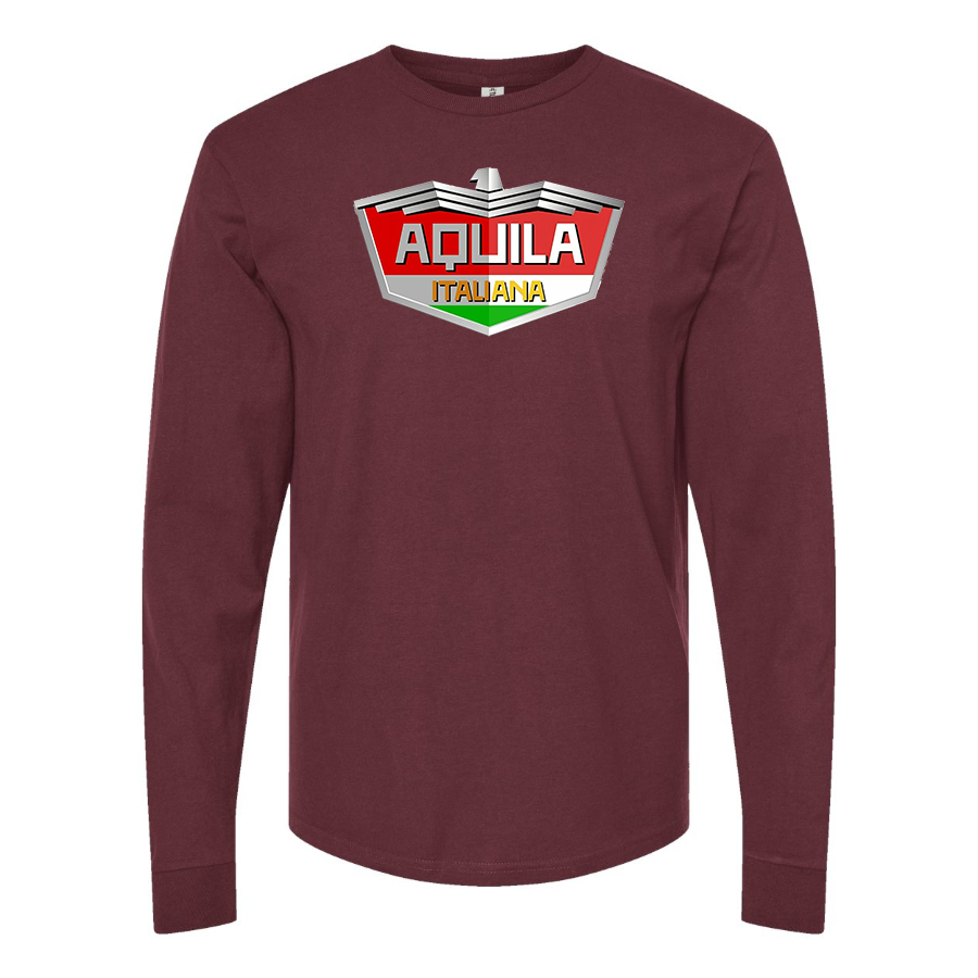 Men's Aquila Italiana  Logo Cotton Long Sleeve T-Shirt