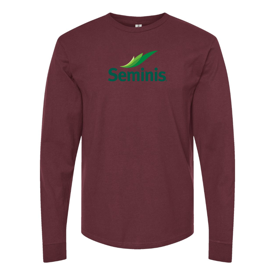 Men's  Seminis Logo  Cotton Long Sleeve T-Shirt