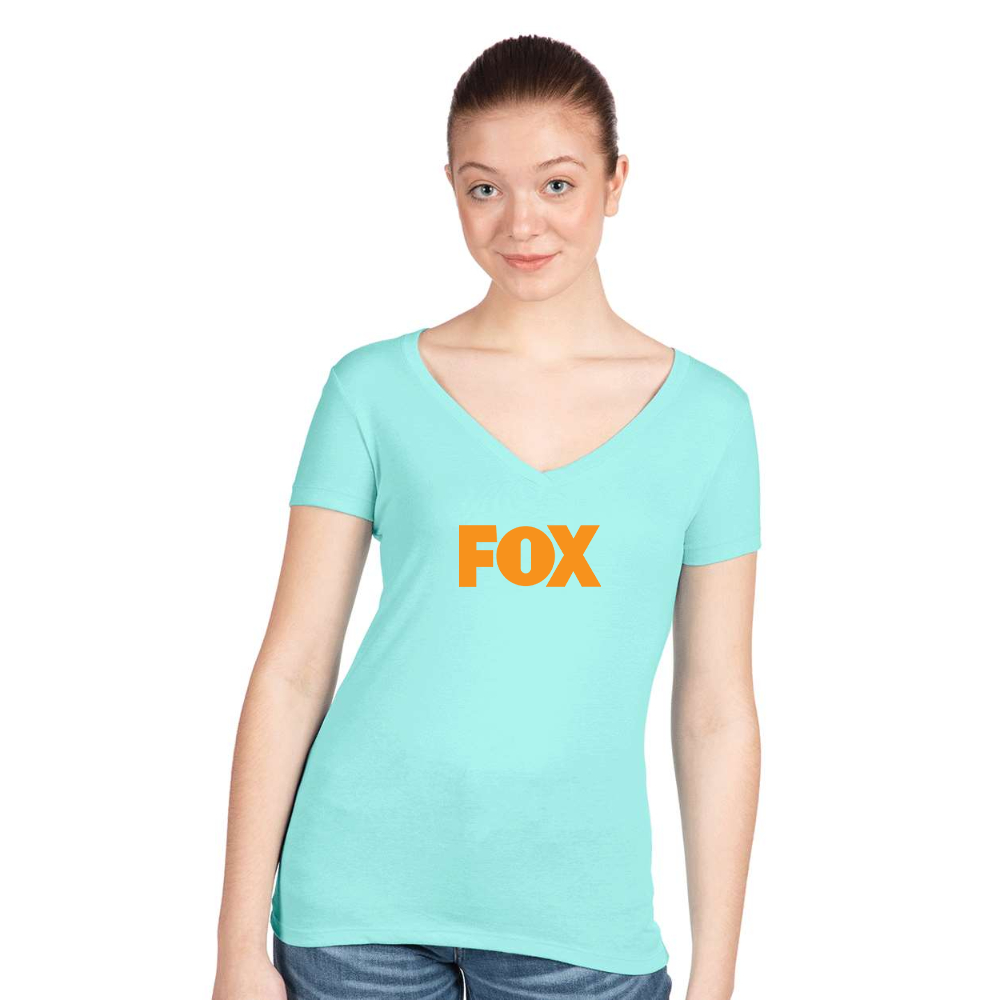 Women's Fox  Next Level V-Neck T-Shirt