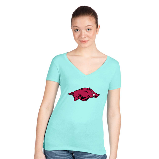 Women's   Arkansas Razorbacks Next Level V-Neck T-Shirt