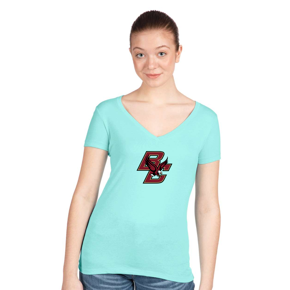 Women's Boston College Eagles  Next Level V-Neck T-Shirt