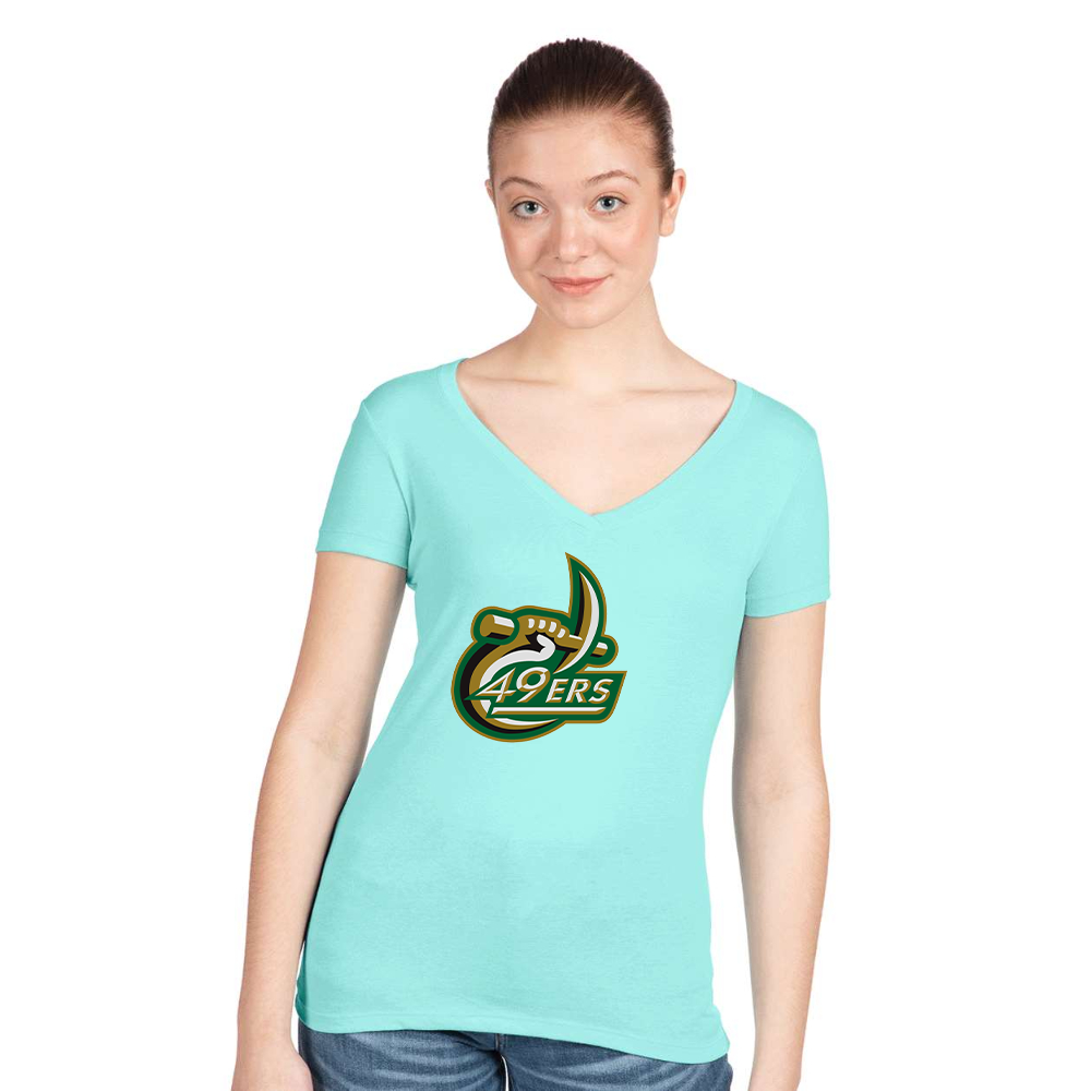 Women's Charlotte 49ers Next Level V-Neck T-Shirt