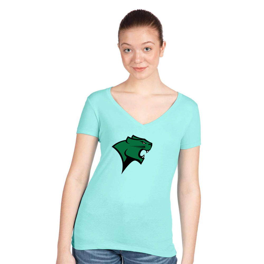 Women's Chicago State Cougars  Next Level V-Neck T-Shirt