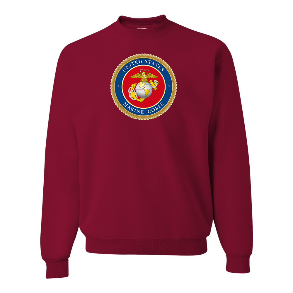 Men's  USMC Emblem JERZEES NuBlend Crewneck Sweatshirt