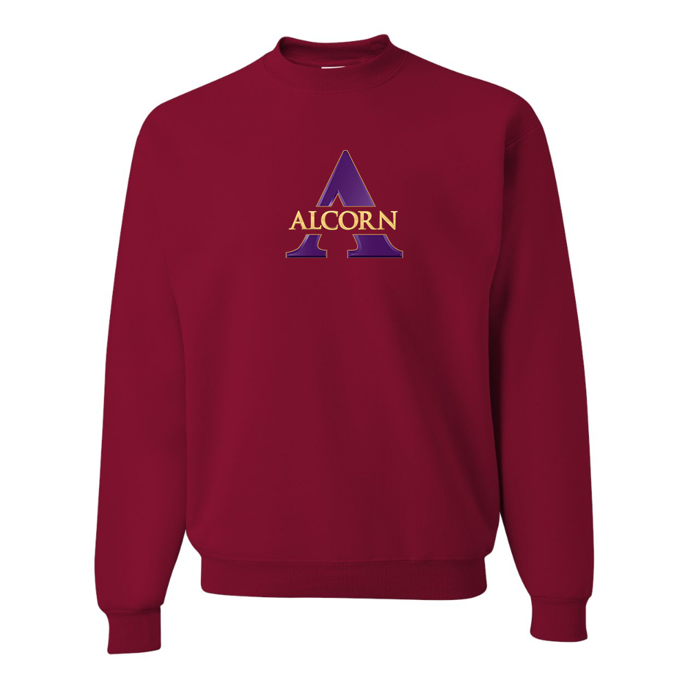 Men's Alcorn State Braves JERZEES NuBlend Crewneck Sweatshirt