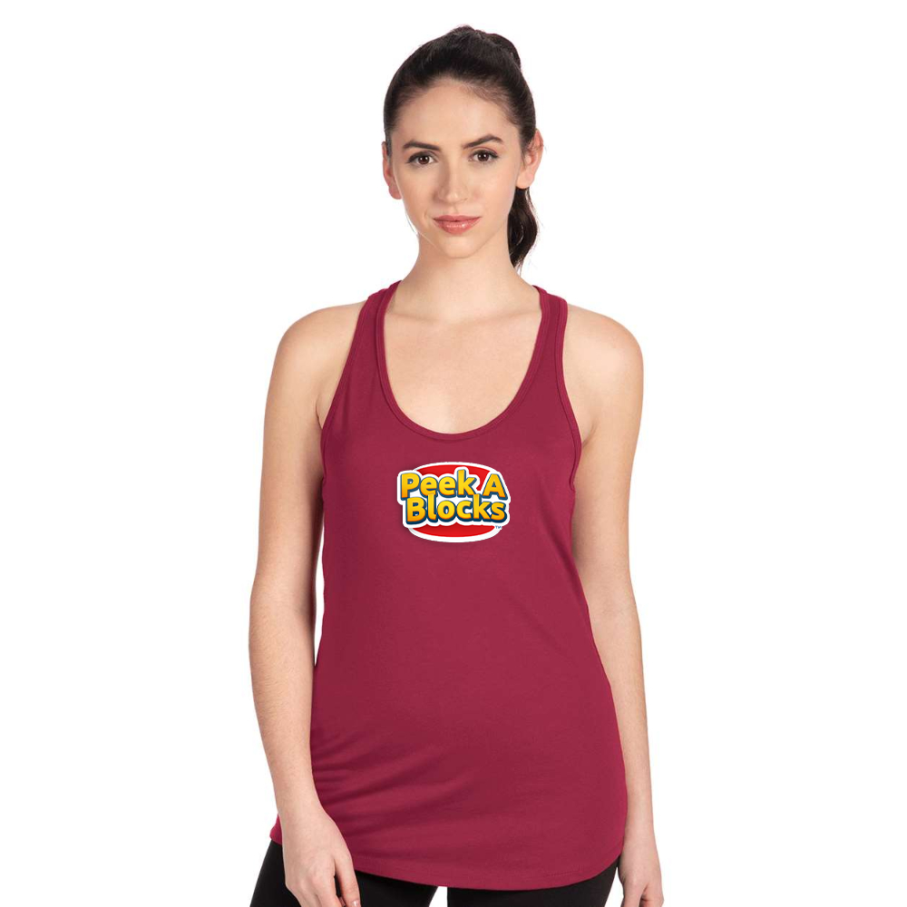Women's Peek A Blocks Next Level Ideal Racerback Tank
