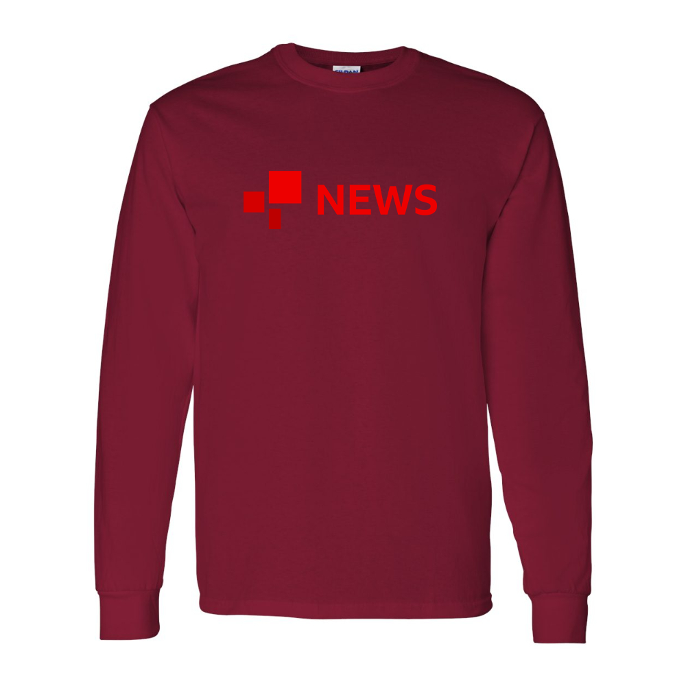 Men's BBC News Gildan Heavy Cotton Long Sleeve T-Shirt