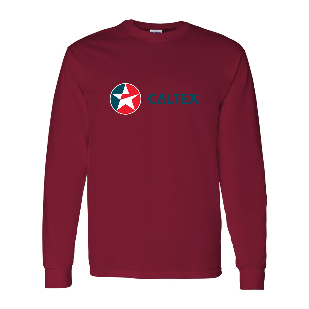 Men's  Caltex Gas Station  Gildan Heavy Cotton Long Sleeve T-Shirt