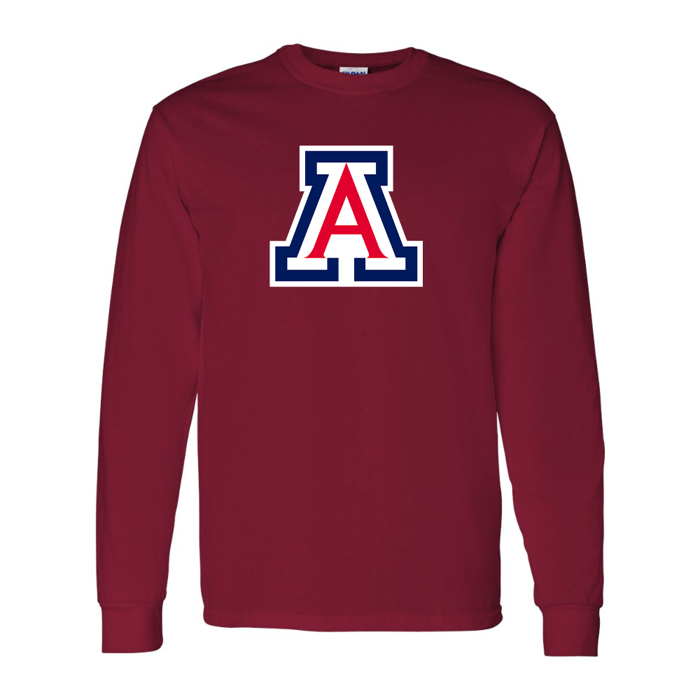 Men's  Arizona Wildcats Gildan Heavy Cotton Long Sleeve T-Shirt