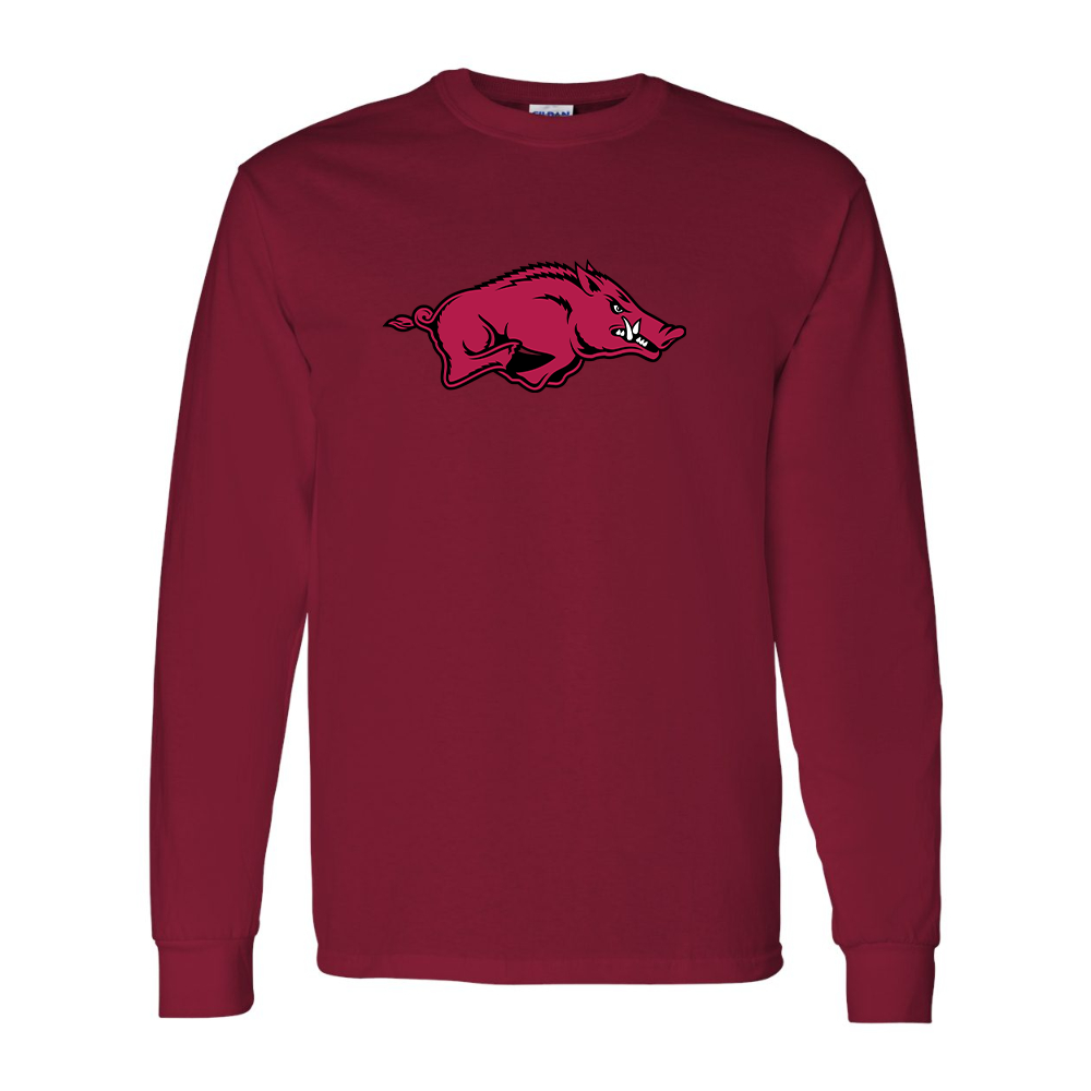 Men's Arkansas Razorbacks  Gildan Heavy Cotton Long Sleeve T-Shirt