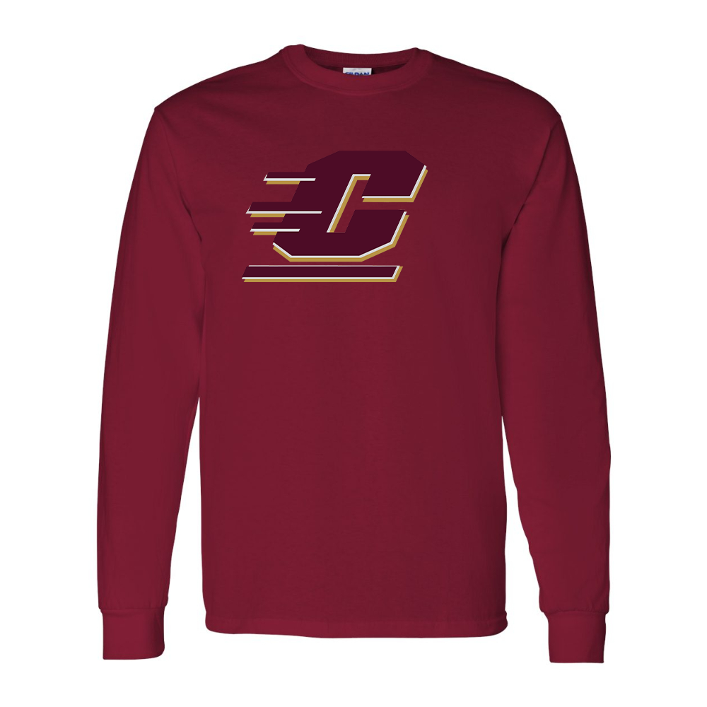 Men's Central Michigan Chippewas  Gildan Heavy Cotton Long Sleeve T-Shirt