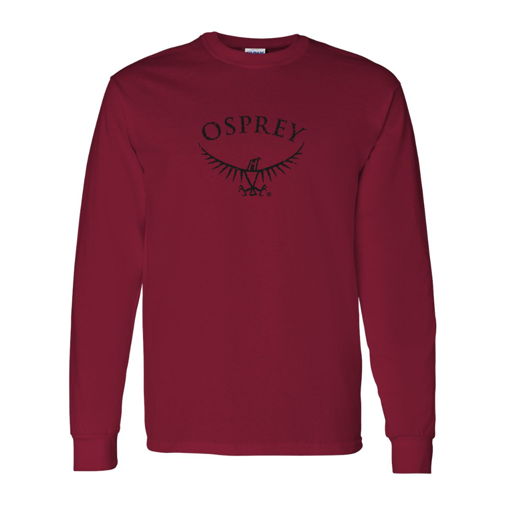Men's Osprey Black  Gildan Heavy Cotton Long Sleeve T-Shirt