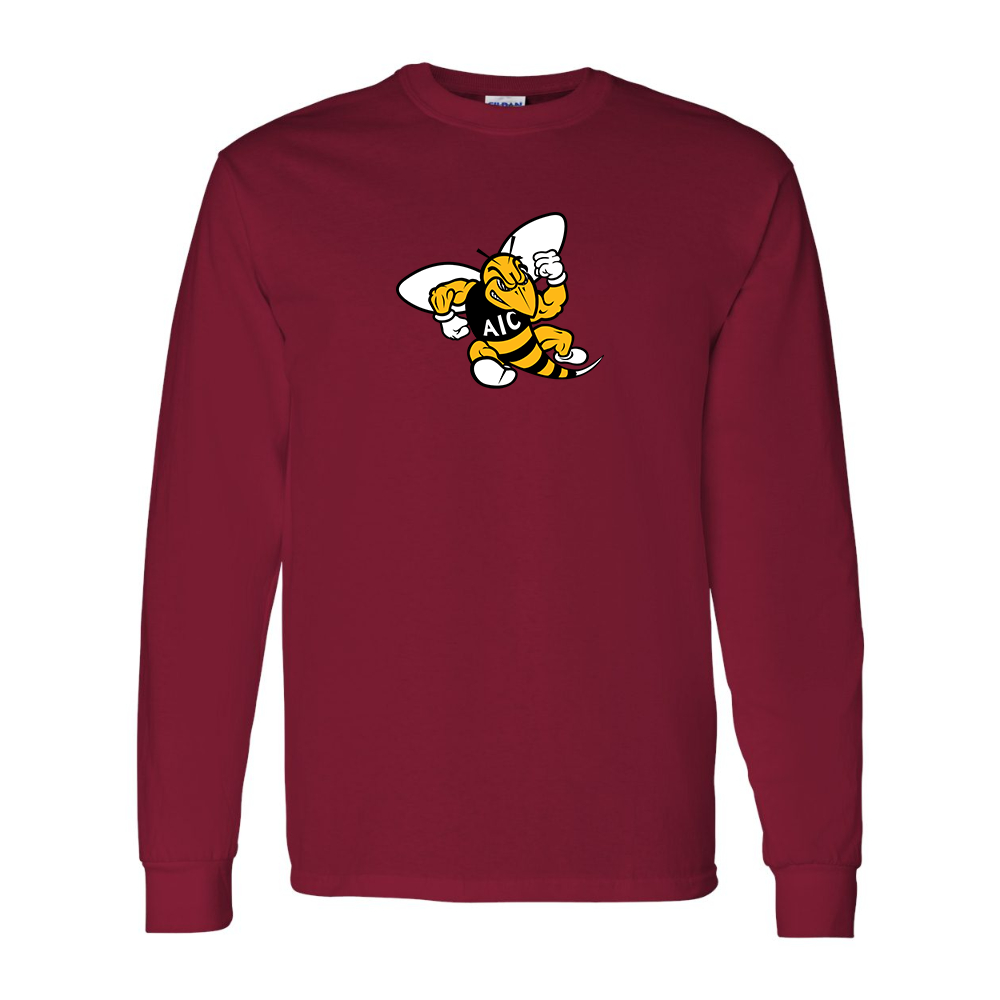 Men's AIC Yellow Jackets  Gildan Heavy Cotton Long Sleeve T-Shirt