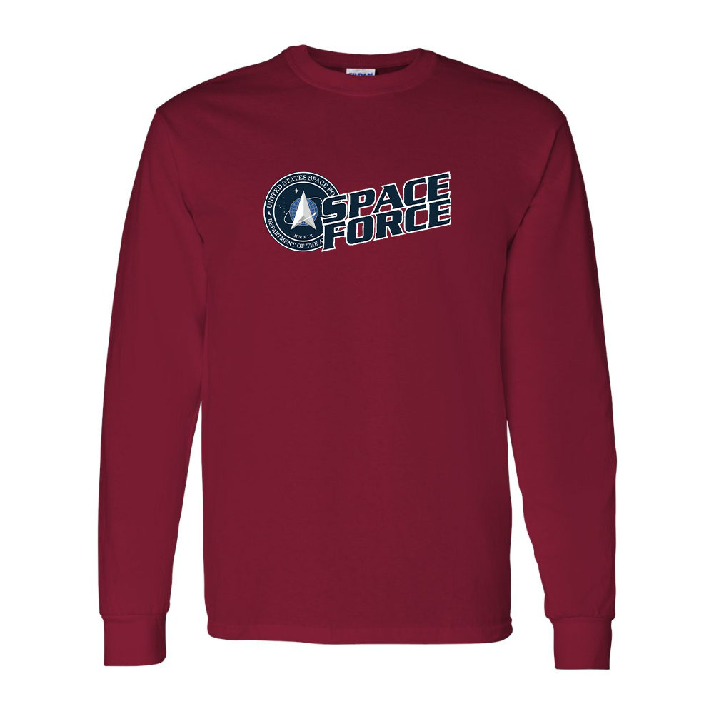 Men's  Space Force Gildan Heavy Cotton Long Sleeve T-Shirt