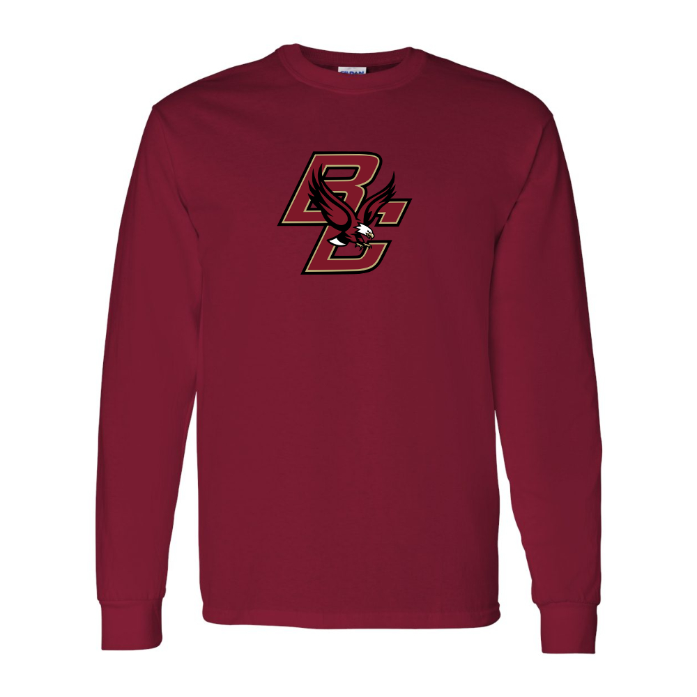 Men's Boston College Eagles Gildan Heavy Cotton Long Sleeve T-Shirt