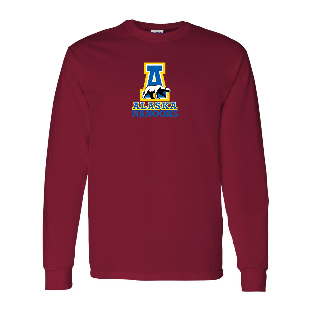 Men's Alaska Nanooks Gildan Heavy Cotton Long Sleeve T-Shirt
