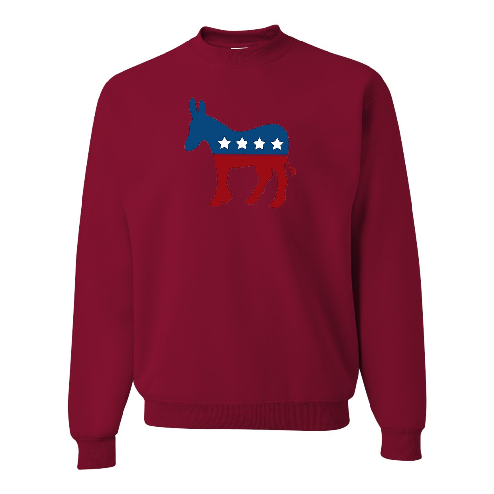 Men's Democrat Election Symbol JERZEES NuBlend Crewneck Sweatshirt