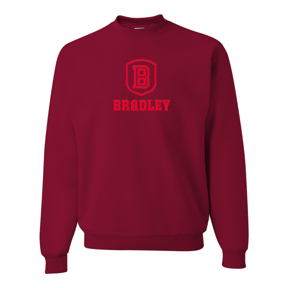 Men's Bradley Braves JERZEES NuBlend Crewneck Sweatshirt