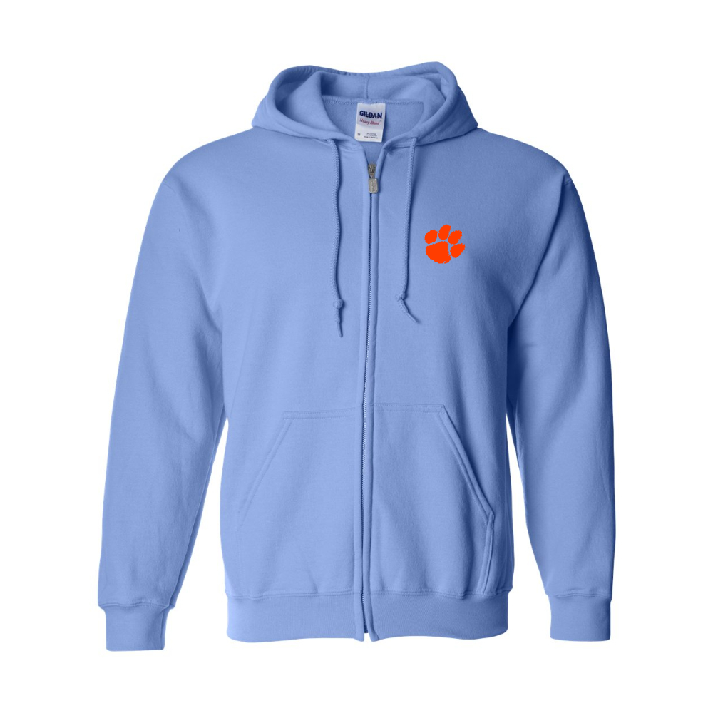 Men's  Clemson Tigers Gildan  Heavy Blend Full Zip Hooded Sweatshirt