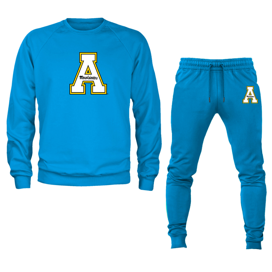 Men's Appalachian State Mountaineers Crewneck Sweatshirt Joggers Suit