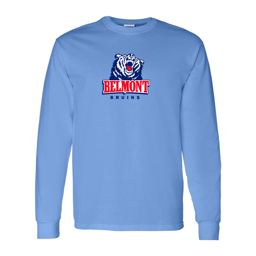 Men's Belmont Bruins  Gildan Heavy Cotton Long Sleeve T-Shirt
