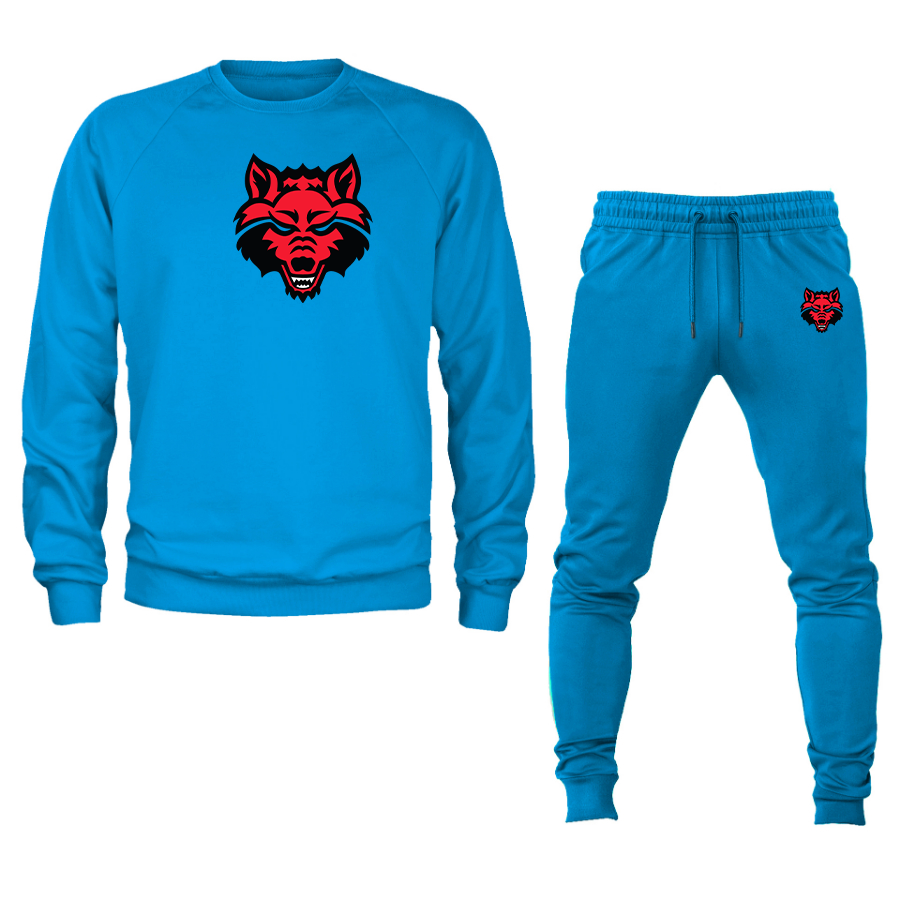 Men's Arkansas State Red Wolves Crewneck Sweatshirt Joggers Suit