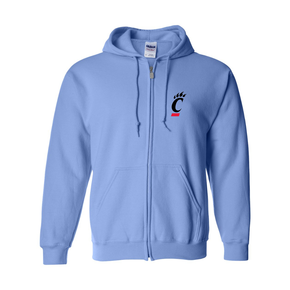 Men's  Cincinnati Bearcats Gildan  Heavy Blend Full Zip Hooded Sweatshirt