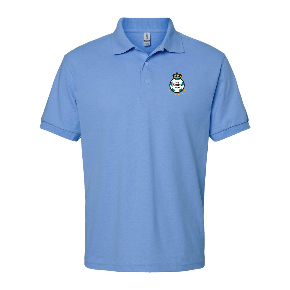 Men's Santos Laguna Soccer Gildan Dry Blend Jersey Polo