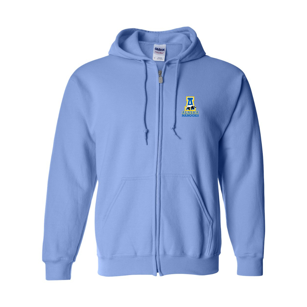 Men's Alaska Nanooks Gildan  Heavy Blend Full Zip Hooded Sweatshirt