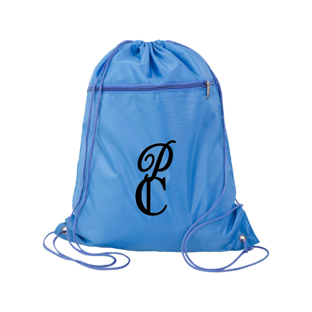 P & C Black  Q-Tees - Polyester Cinchpack