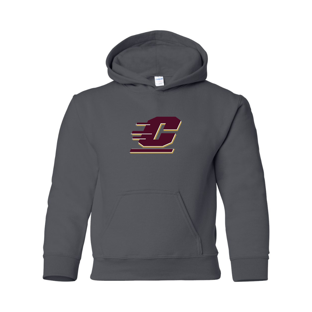 Youth Central Michigan Chippewas  Gildan Heavy Blend  Hooded Sweatshirt
