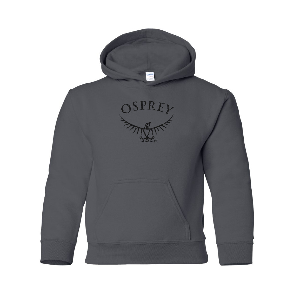 Youth  Osprey Black  Gildan Heavy Blend  Hooded Sweatshirt
