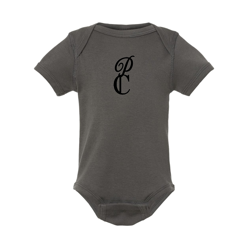 P & C Black  Rabbit Skins Infant Baby Rib Bodysuit